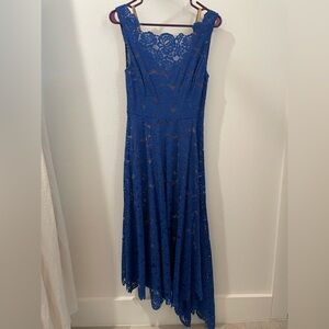 Anthropologie Tracy Reese Royal Blue Lace Midi Dress